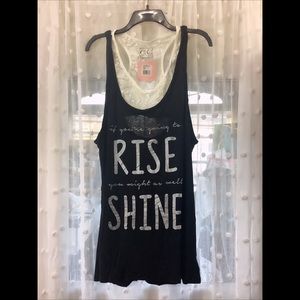 Black L “If your gonna rise” tank top